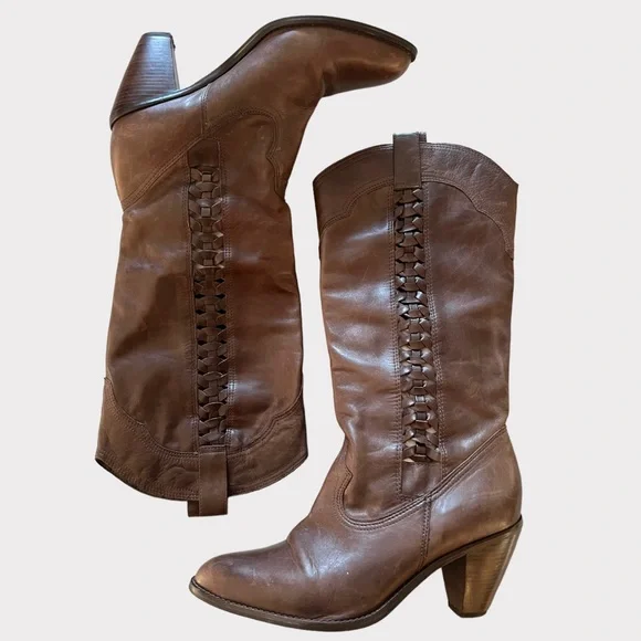 Faith Shoes Faith Brown Leather Cowboy Boots Made In Brazil Size 8 Poshmark